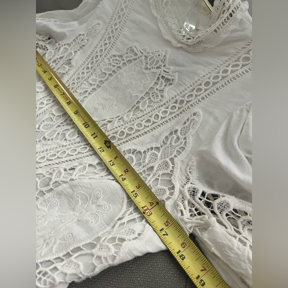 Anthropologie Ivory Lace Maxi Dress - Picture 11 of 16